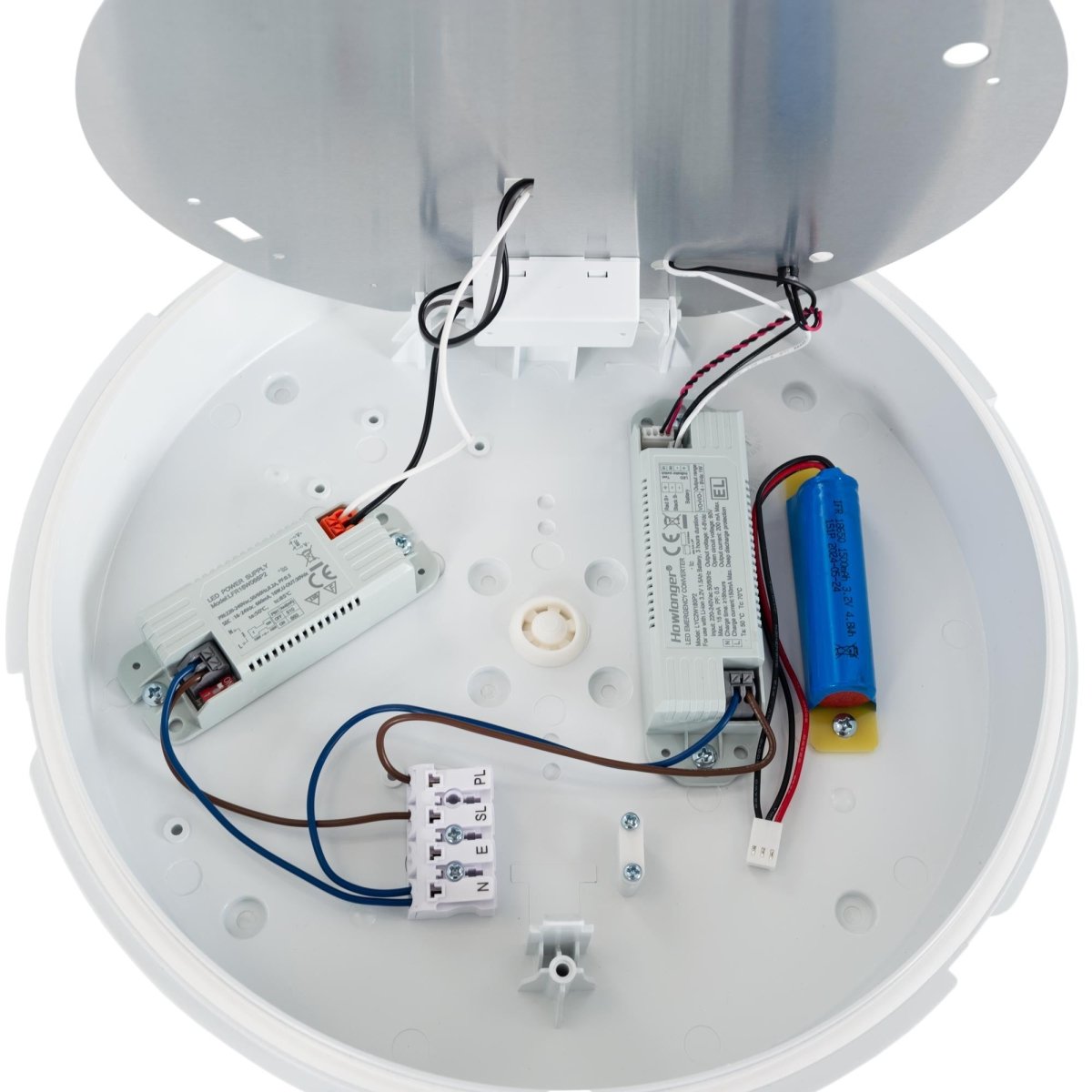 Plafón LED techo estanco / Luz de emergencia - CCT - Potencia ajustable 12W-16W - Ø31cm - IP65 - Barcelona Led-