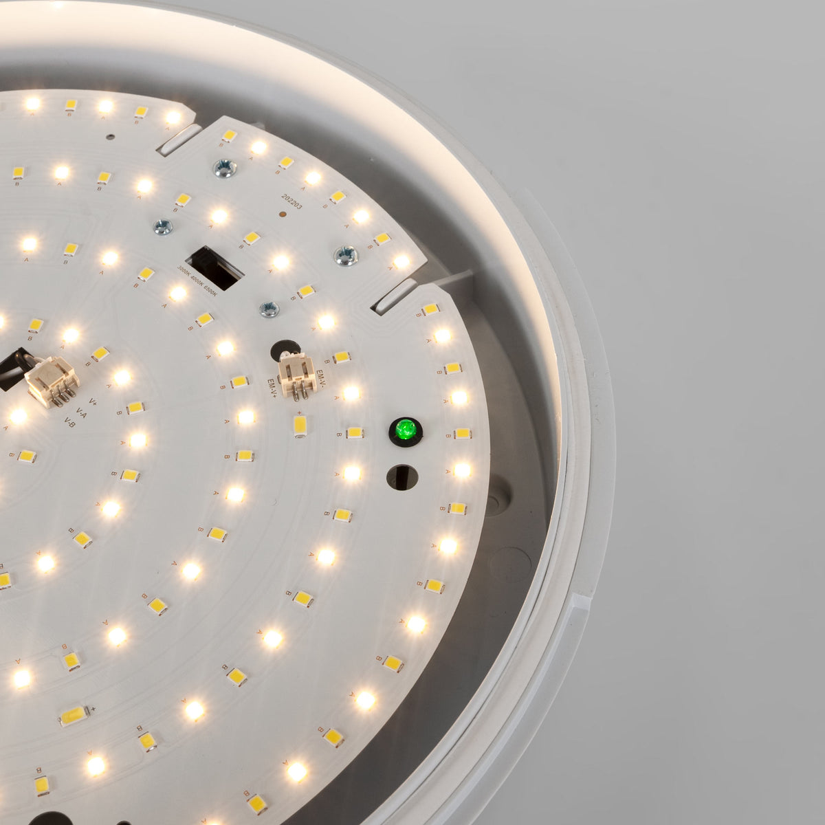 Plafón LED de techo estanco con sensor de movimiento + Luz de emergencia - CCT - Potencia ajustable 12W-16W - Ø31cm - IP65 (8)