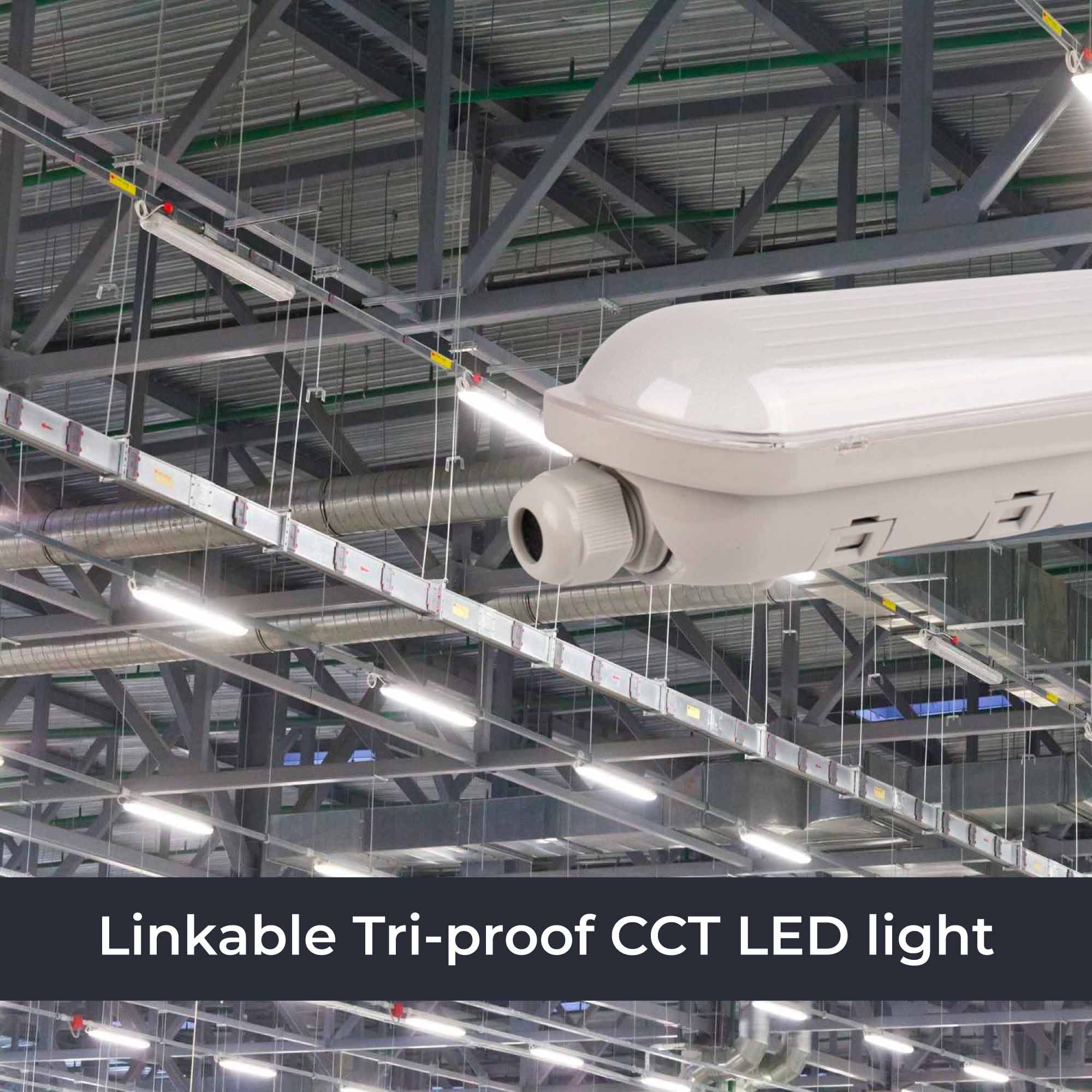 Pantalla estanca LED / Luz de emergencia - CCT - 120cm - Conectable - 40W - IP65 (24)
