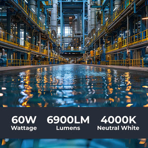 Luminaria estanca tubular para uso industrial - 150cm - 60W - 6900lm - IP65 - IK10 (22)