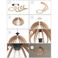 Wooden pendant light 