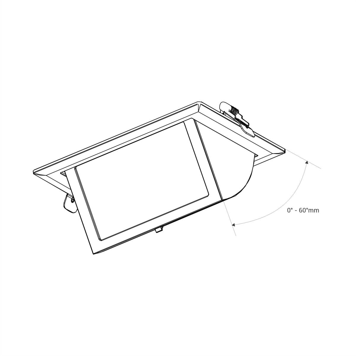 Downlight LED rectangular orientable CCT 60W - 100° Driver LIFUD - Barcelona Led-