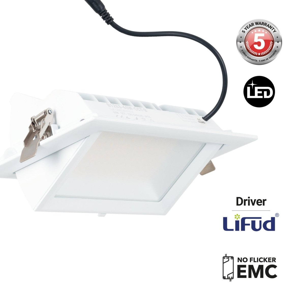 Downlight LED rectangular orientable CCT 60W - 100° Driver LIFUD - Barcelona Led-