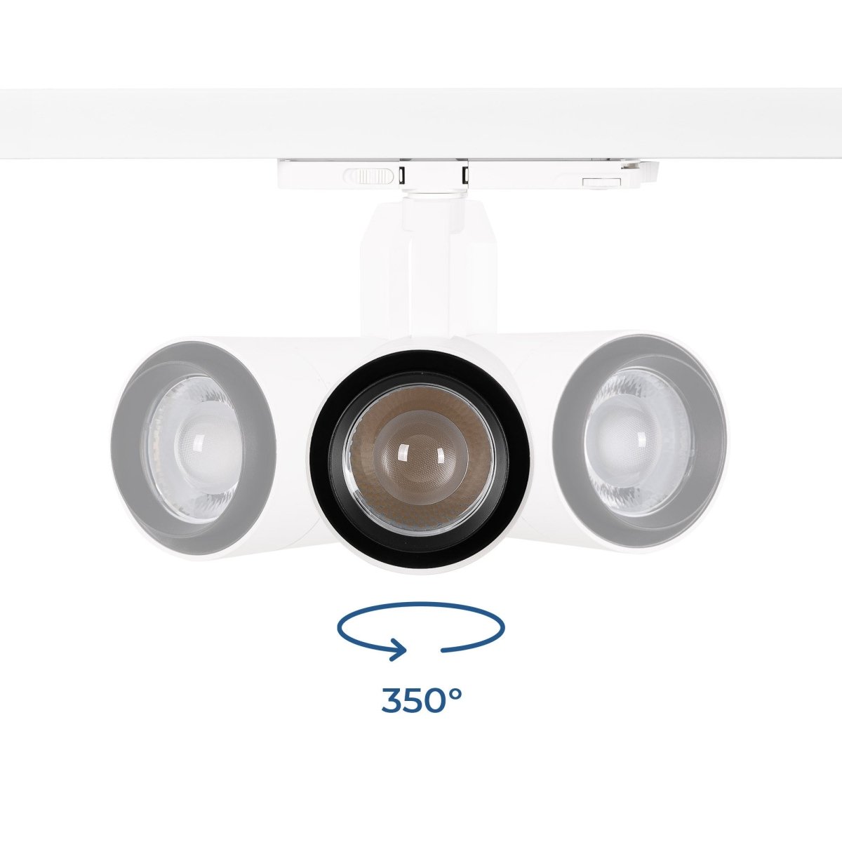Proyector LED para carril trifásico 35W CCT - ZOOM 20º- 60º - CRI 90 - Barcelona Led-