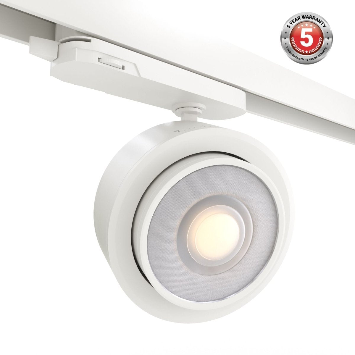 Proyector LED circular para carril trifásico 35W - ZOOM 15º- 45º - 4000K - CRI 90 - Barcelona Led-