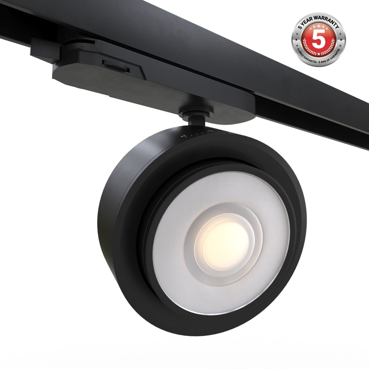 Proyector LED circular para carril trifásico 35W - ZOOM 15º- 45º - 4000K - CRI 90 - Barcelona Led-