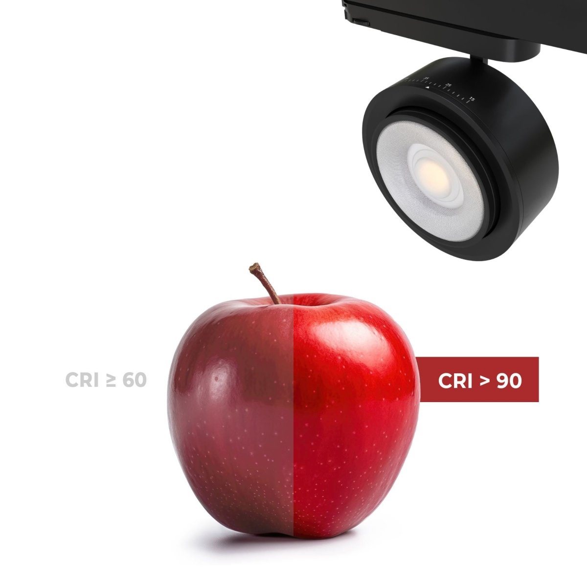 Proyector LED circular para carril trifásico 35W - ZOOM 15º- 45º - 4000K - CRI 90 - Barcelona Led-