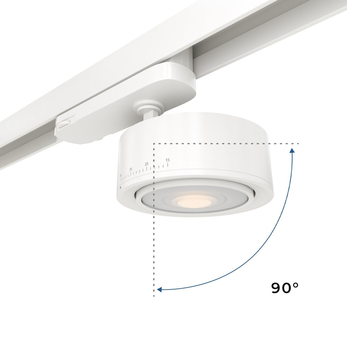 Proyector LED circular para carril trifásico 35W - ZOOM 15º- 45º - 4000K - CRI 90 - Barcelona Led-