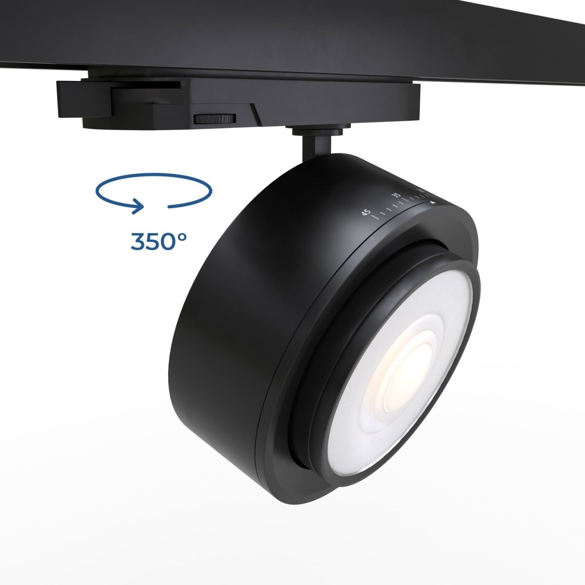 Proyector LED circular para carril trifásico 35W - ZOOM 15º- 45º - 4000K - CRI 90 - Barcelona Led-