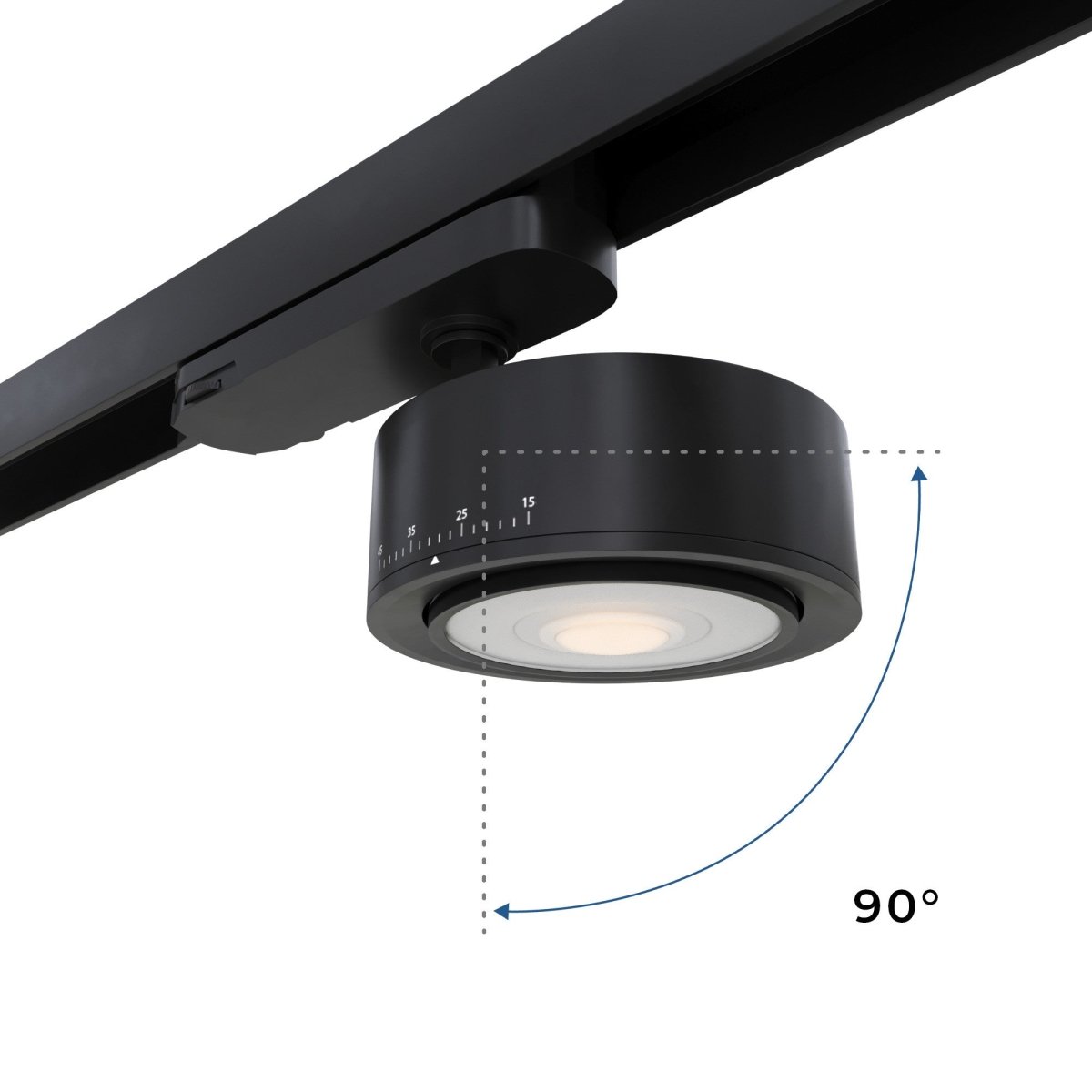 Proyector LED circular para carril trifásico 35W - ZOOM 15º- 45º - 4000K - CRI 90 - Barcelona Led-