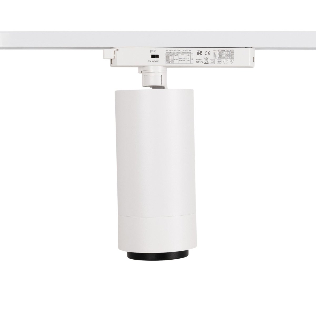 Proyector LED para carril Monofasico 35W CCT - ZOOM 20º- 60º - CRI 90 - Barcelona Led-