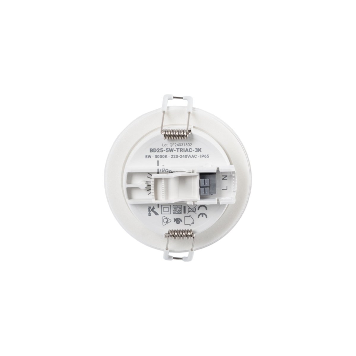 Downlight LED exterior 5W - IP65 - TRIAC regulable - Aro intercambiable - Corte Ø68mm - Barcelona Led-
