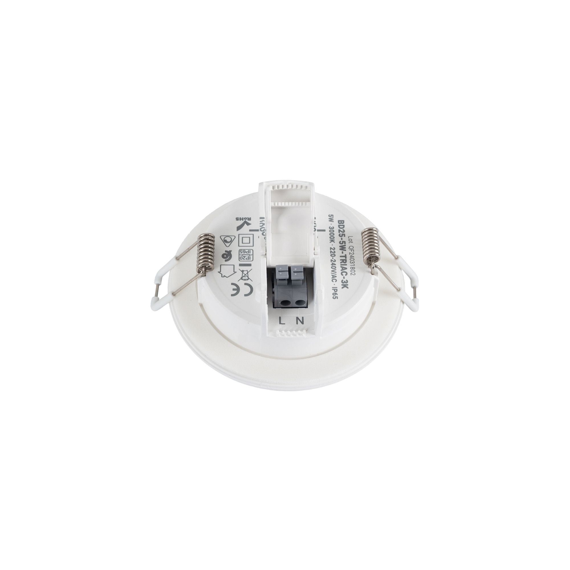 Kit Downlight LED exterior 5W - IP65 -  3000K + Aro intercambiable - TRIAC regulable - Corte Ø68mm (32)
