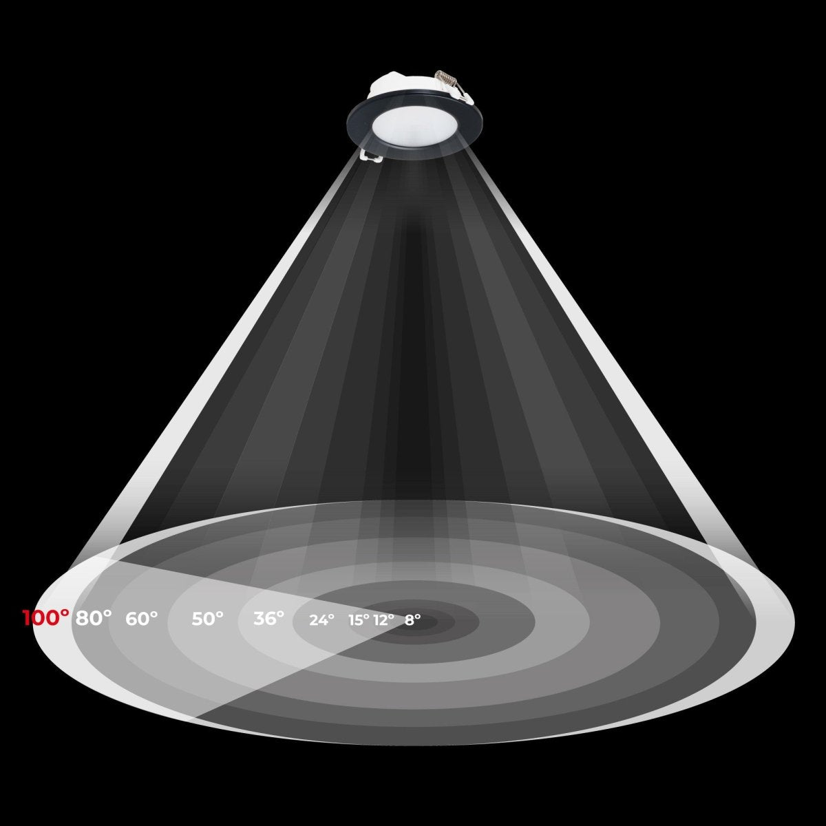Kit Downlight LED exterior 5W - IP65 - Aro intercambiable - TRIAC regulable - Corte Ø68mm - Barcelona Led-