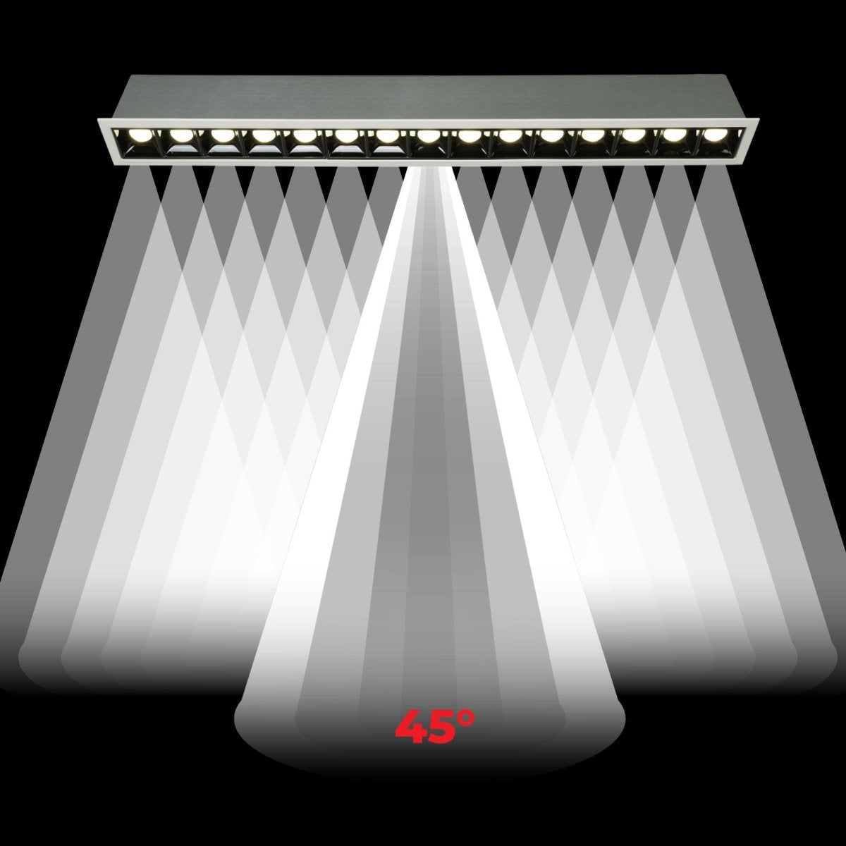 Foco lineal LED empotrable 30W - UGR18 - CRI90 - Chip OSRAM - Barcelona Led-