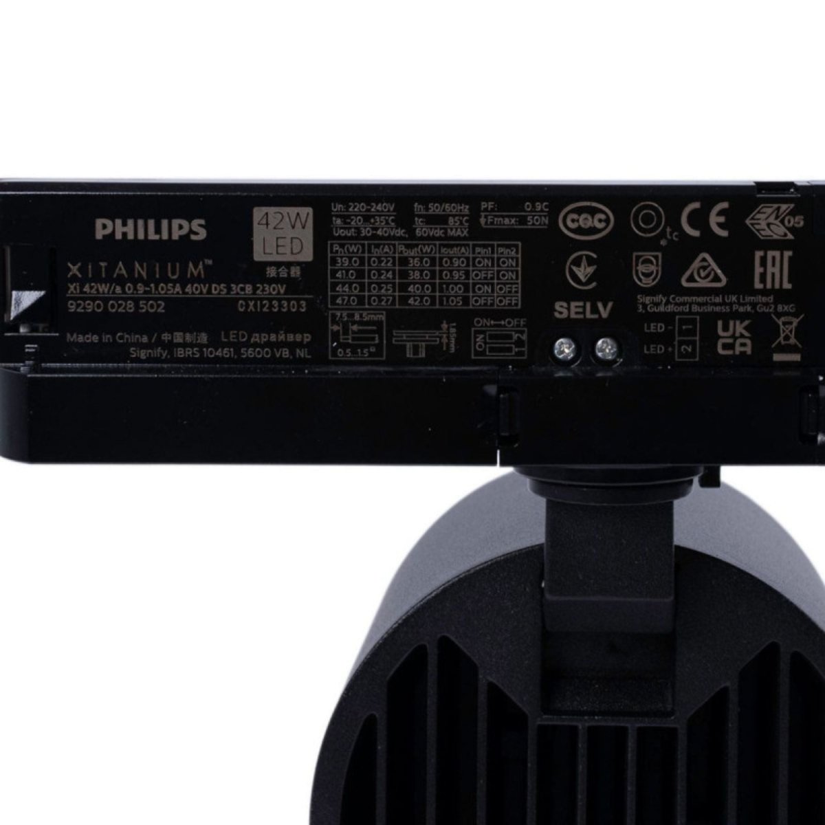 Proyector LED para carril trifásico 40W - Verdulerías - Driver Philips Xitanium - Barcelona Led-