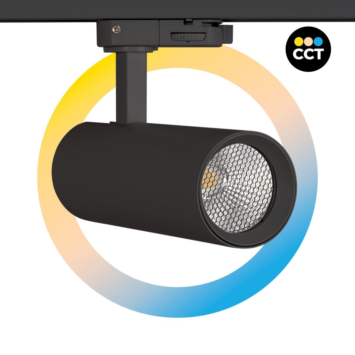 Proyector LED para carril trifásico 15W - CCT - CRI90 - 1350 lm - Barcelona Led-