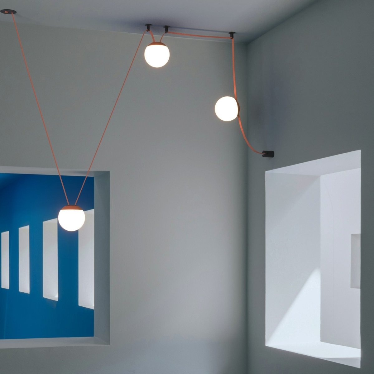 Lámpara bola opal para sistema "Axia" - 12W - 48V - Luz cálida - Barcelona Led-Decoración