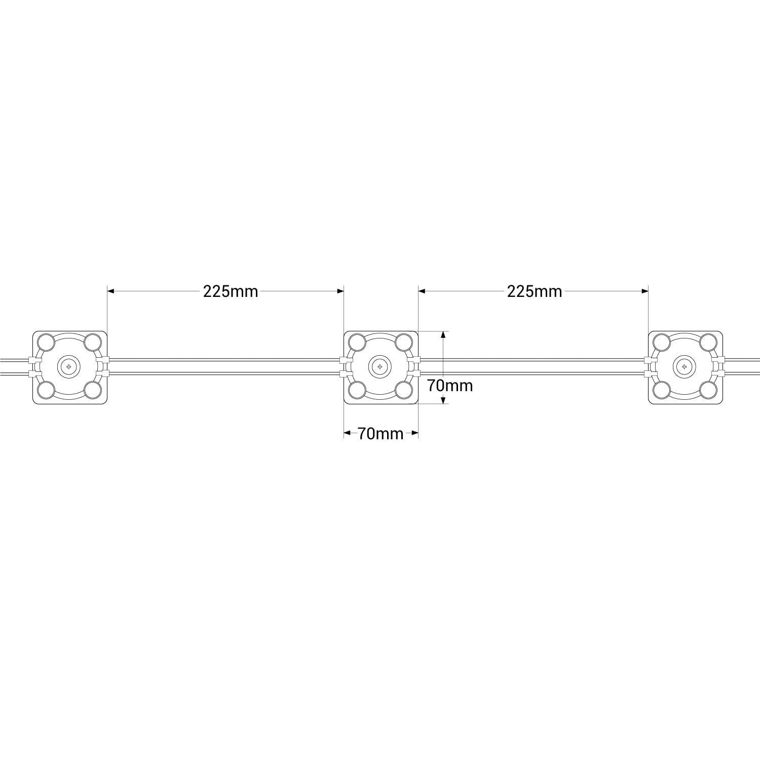 Módulo LED cuadrado para rótulos - 3.6W - 220V AC - IP65 - 165º - 4000K (3)