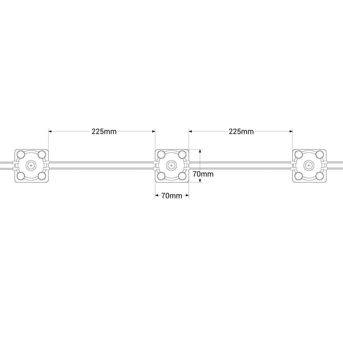 Módulo LED cuadrado para rótulos - 3.6W - 220V AC - IP65 - 165º - Barcelona Led-