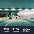 55W 150cm 7150Lm IP65 αδιάβροχο ενσωματωμένο LED linkable 55W 150cm 7150Lm IP65 4