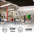 55W 150cm 7150Lm IP65 αδιάβροχο ενσωματωμένο LED linkable 55W 150cm 7150Lm IP65 5