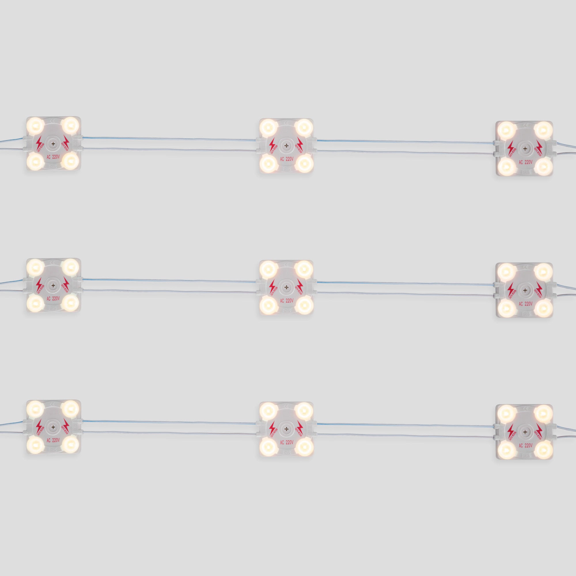 Módulo LED cuadrado para rótulos - 3.6W - 220V AC - IP65 - 165º - 4000K (14)