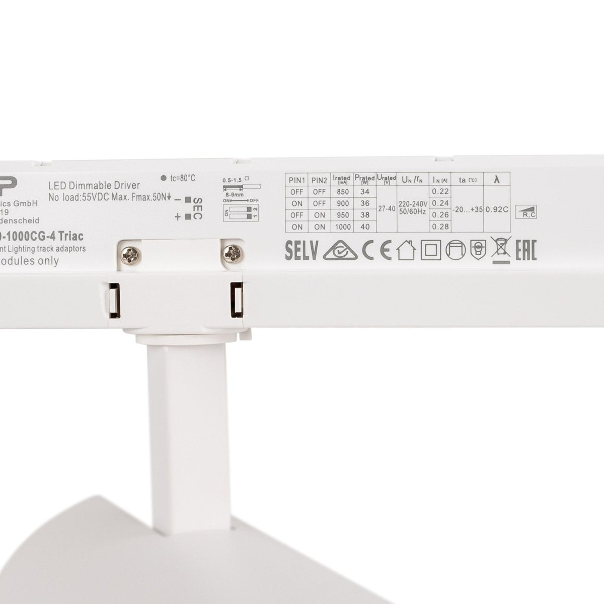 Proyector LED para carril trifásico 36W - CCT - TRIAC regulable - CRI90 - 3300 lm - Barcelona Led-