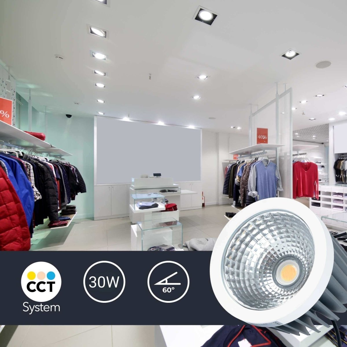 Módulo LED 30W QR111- CCT - Driver externo - 60° - CRI 90 - Barcelona Led-