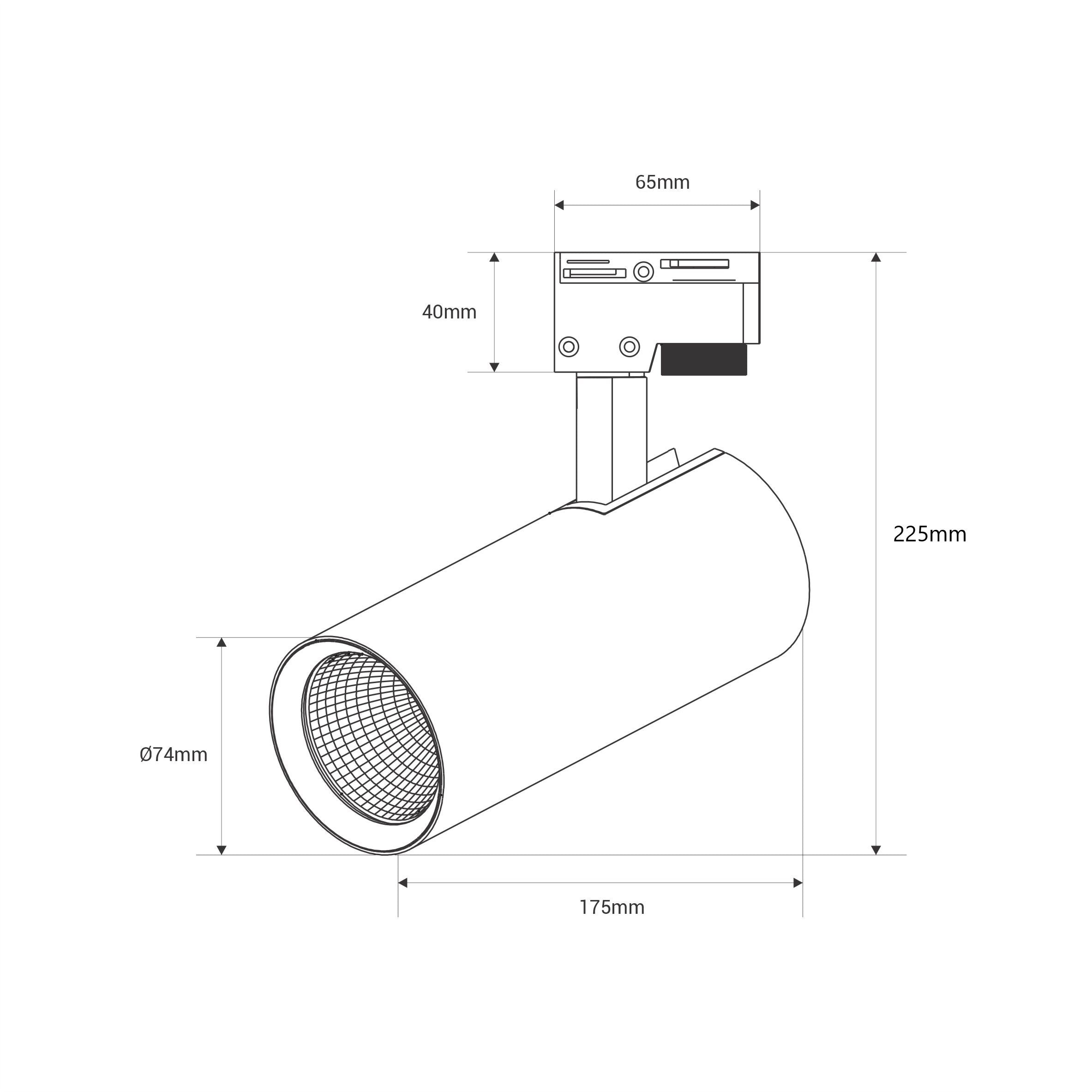 Proyector LED para carril monofásico 20W - CCT - CRI 90 - 1800 lm (46)