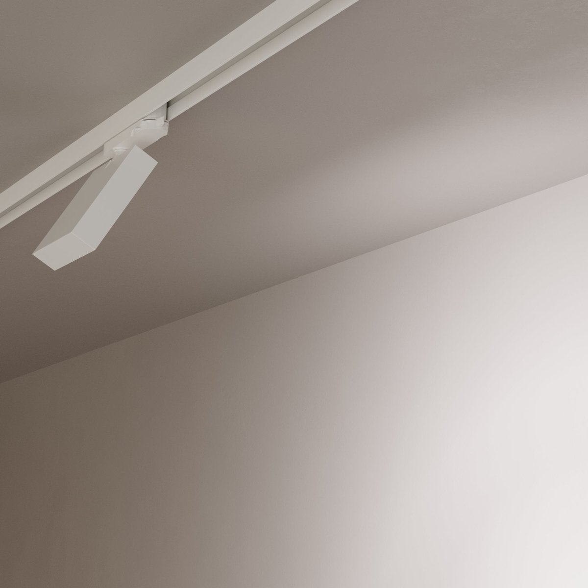 Proyector LED cuadrado para carril trifásico - Potencia ajustable: 12-42W - 4000K - CRI 90 - Ángulo 35° x 70° - Barcelona Led-