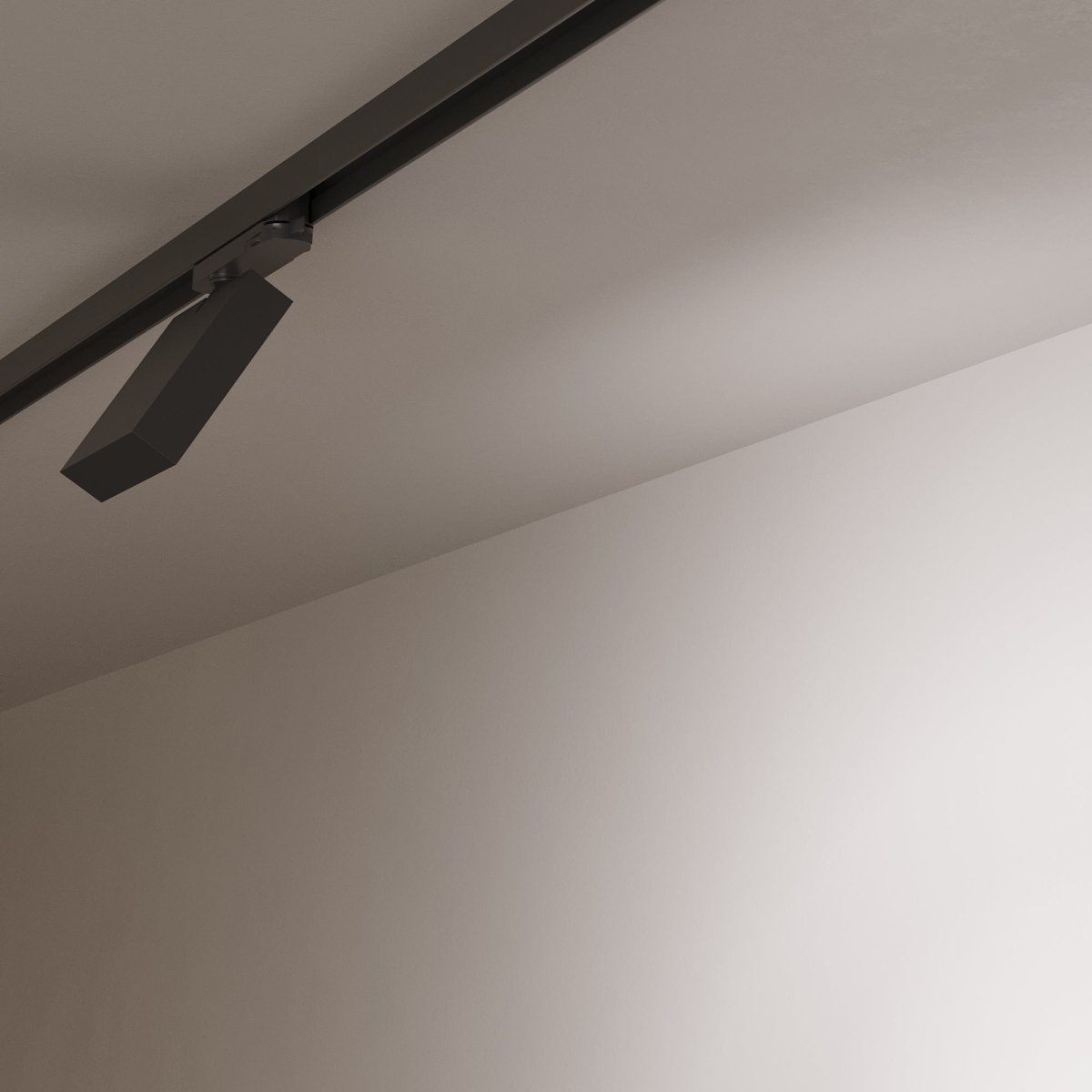 Proyector LED cuadrado para carril trifásico - Potencia ajustable: 12-42W - 4000K - CRI 90 - Ángulo 35° x 70° - Barcelona Led-