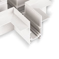 Conector em X para calha magnética embutida 20mm 2