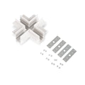 Conector em X para calha magnética embutida 20mm 4