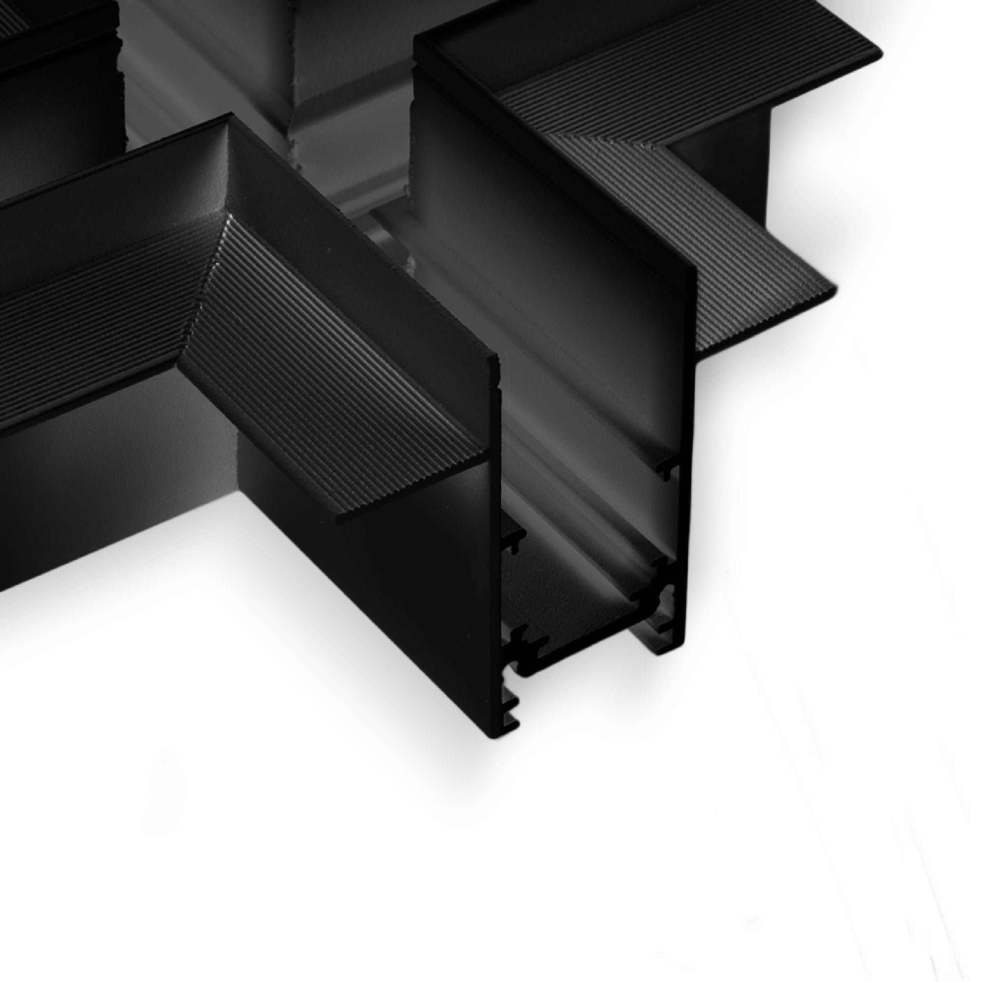 Unión en X para carriles magnéticos empotrables 20mm - Blanco (5)