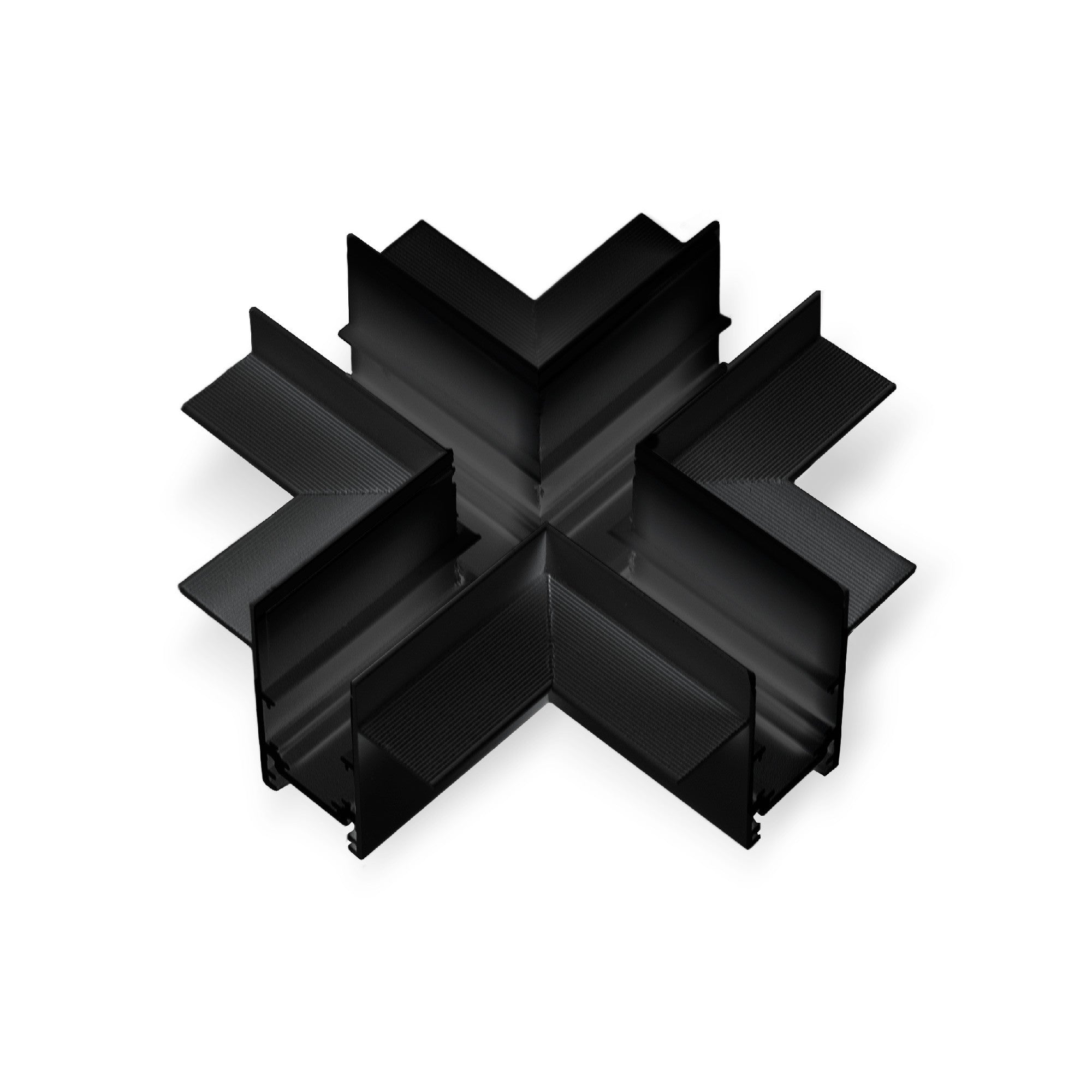 Unión en X para carriles magnéticos empotrables 20mm - Blanco (4)