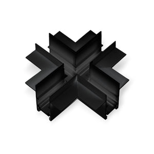 Unión en X para carriles magnéticos empotrables 20mm - Blanco (4)