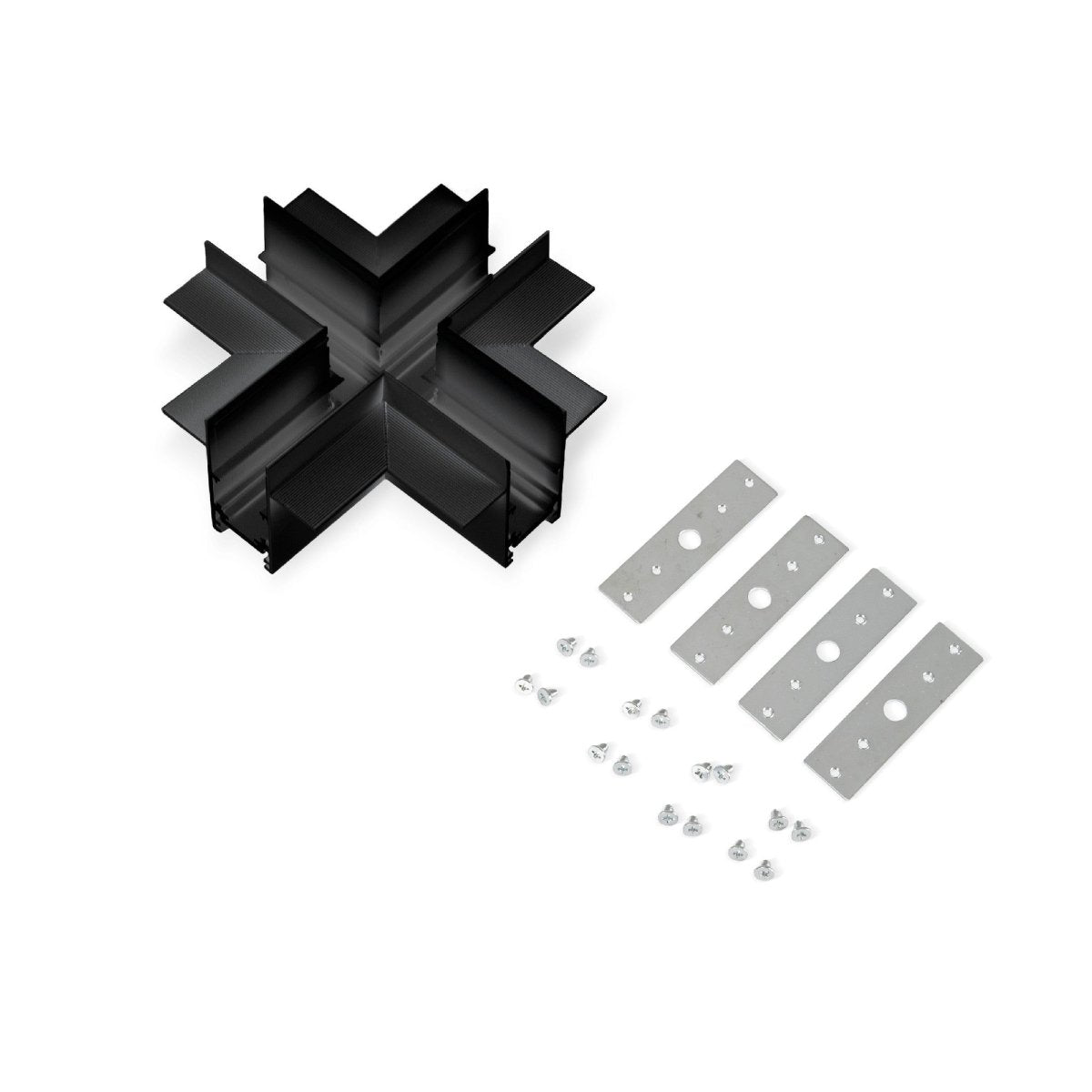 Unión en X para carriles magnéticos empotrables 20mm - Barcelona Led-Accesorios
