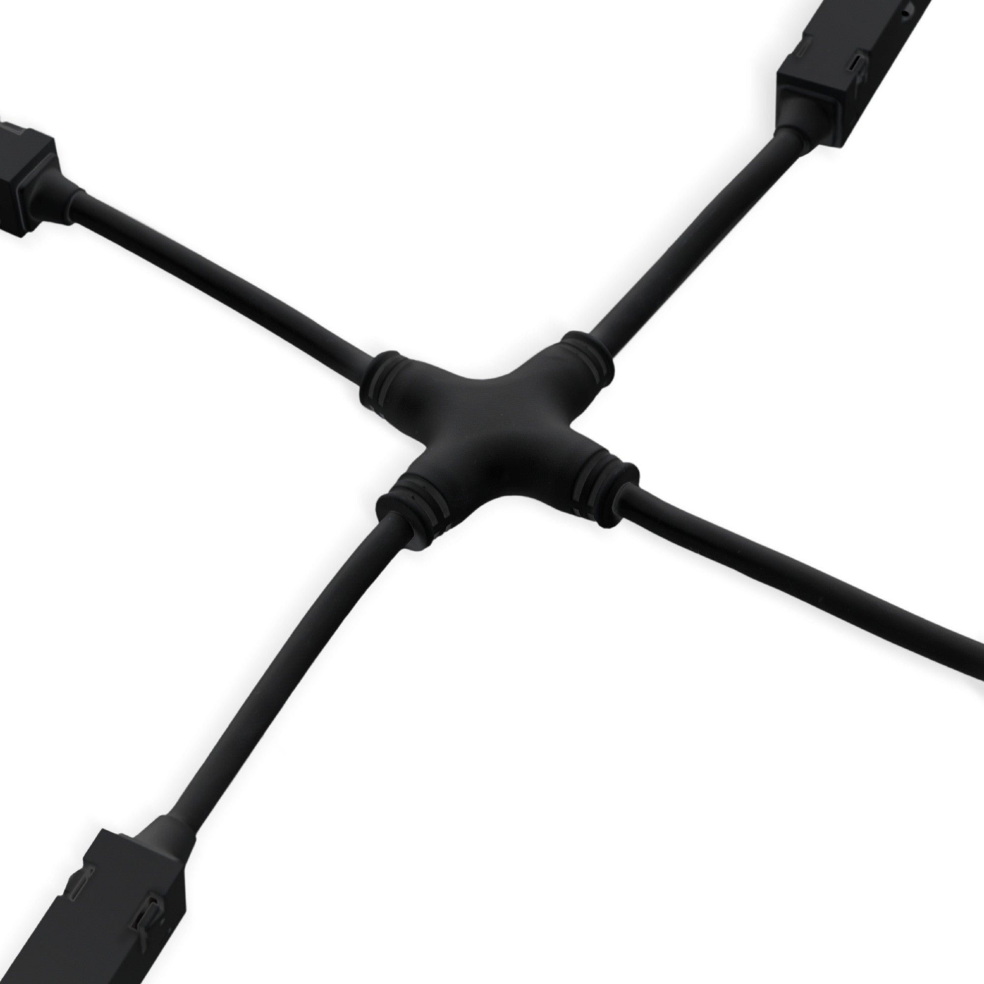 Conector en X para carriles magnéticos 20mm (2)