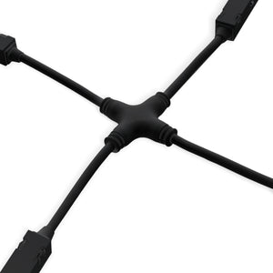 Conector en X para carriles magnéticos 20mm (2)