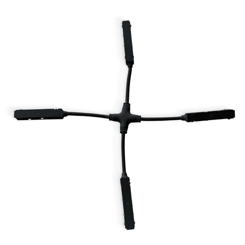 Conector en X para carriles magnéticos 20mm