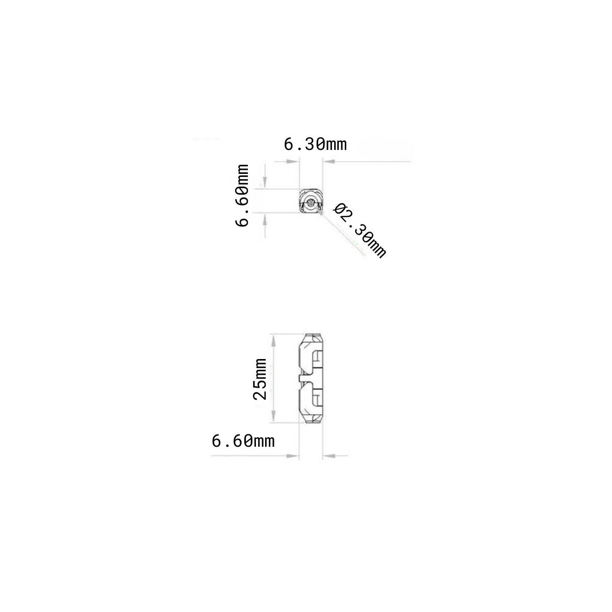 Conector rápido recto para un cable - 0.34~0.54mm² - 300V / 9A (3)