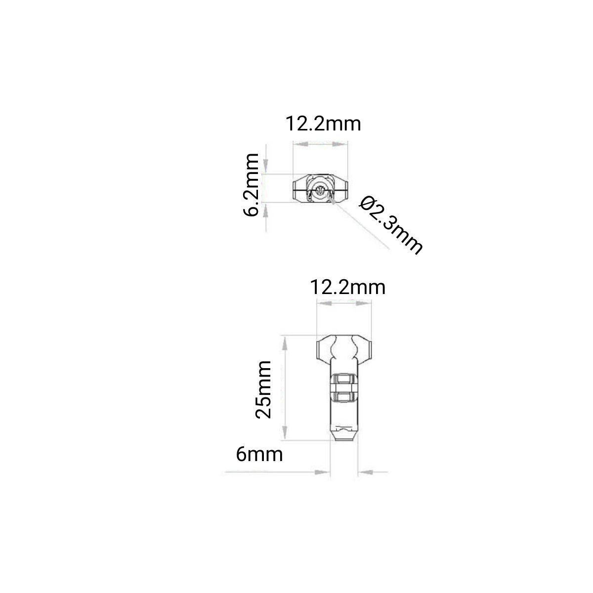 Conector rápido en T para 1 cable - 0.34~0.78 mm² - 300V / 9A (4)