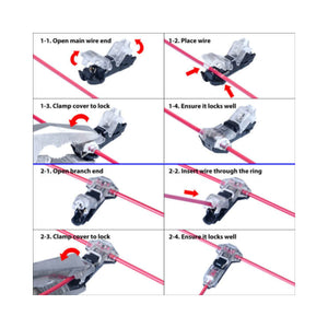 Conector rápido en T para 1 cable - 0.34~0.78 mm² - 300V / 9A (4)