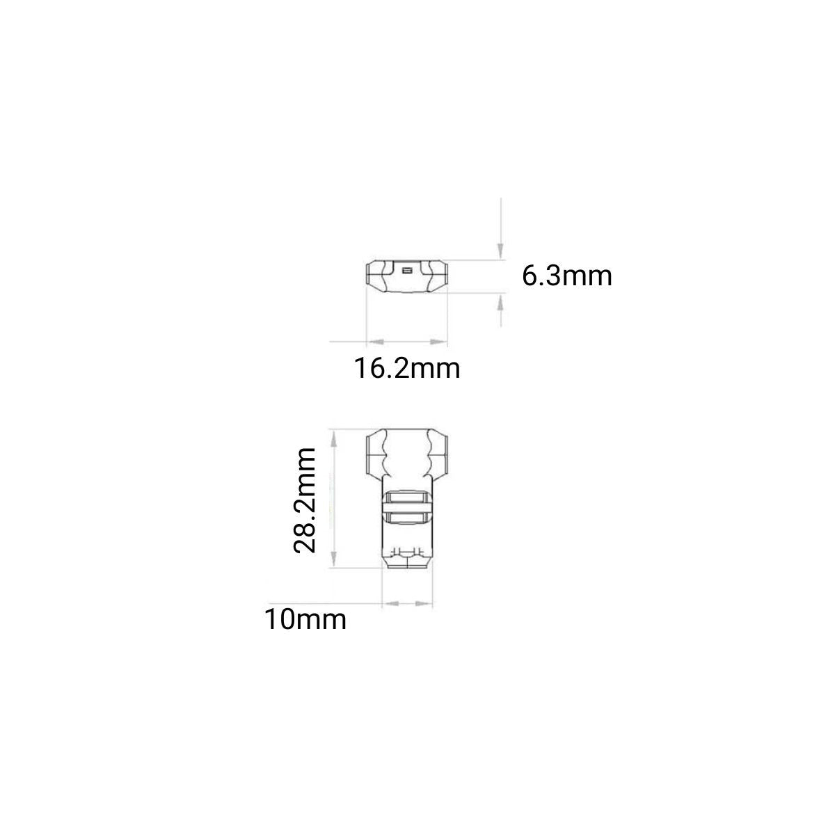 Conector rápido en T para 2 cables - 0.34~0.78 mm² - 300V / 9A (2)