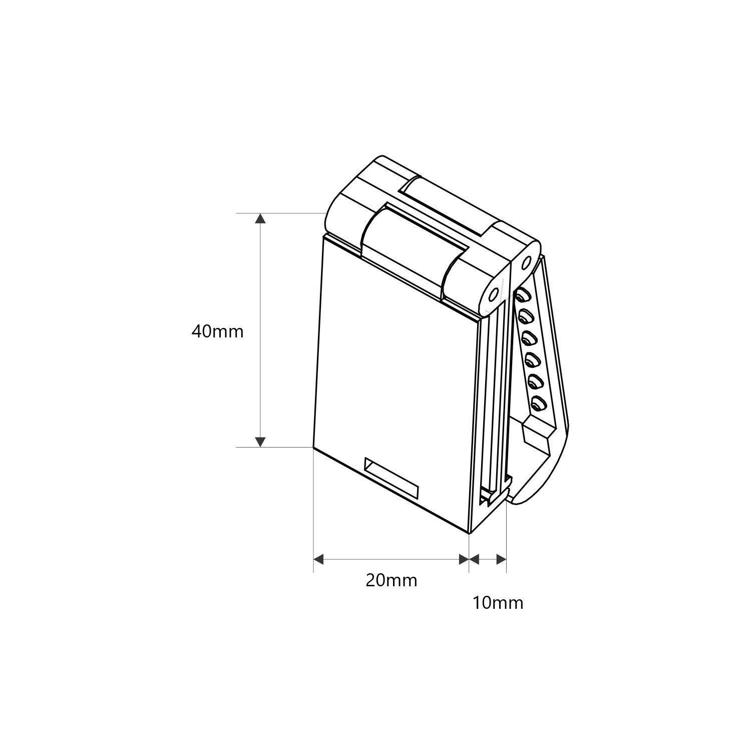 Clip unión cinta textil para lámpara "Axia" (5)