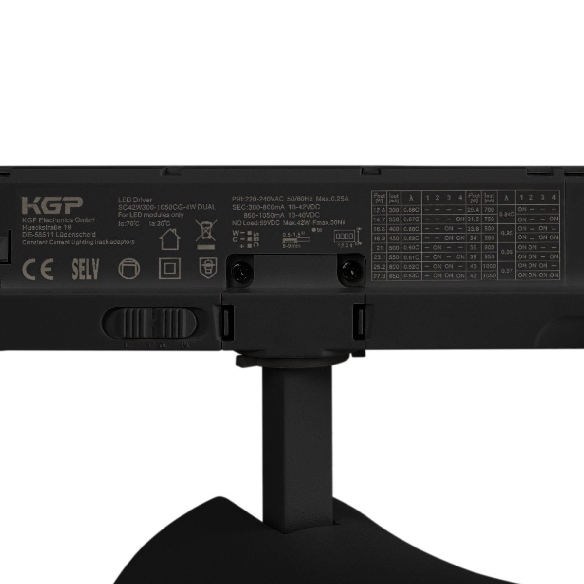 Proyector LED arquitectónico para carril trifásico CCT - 40W - CRI 90 - Driver KGP - Barcelona Led-