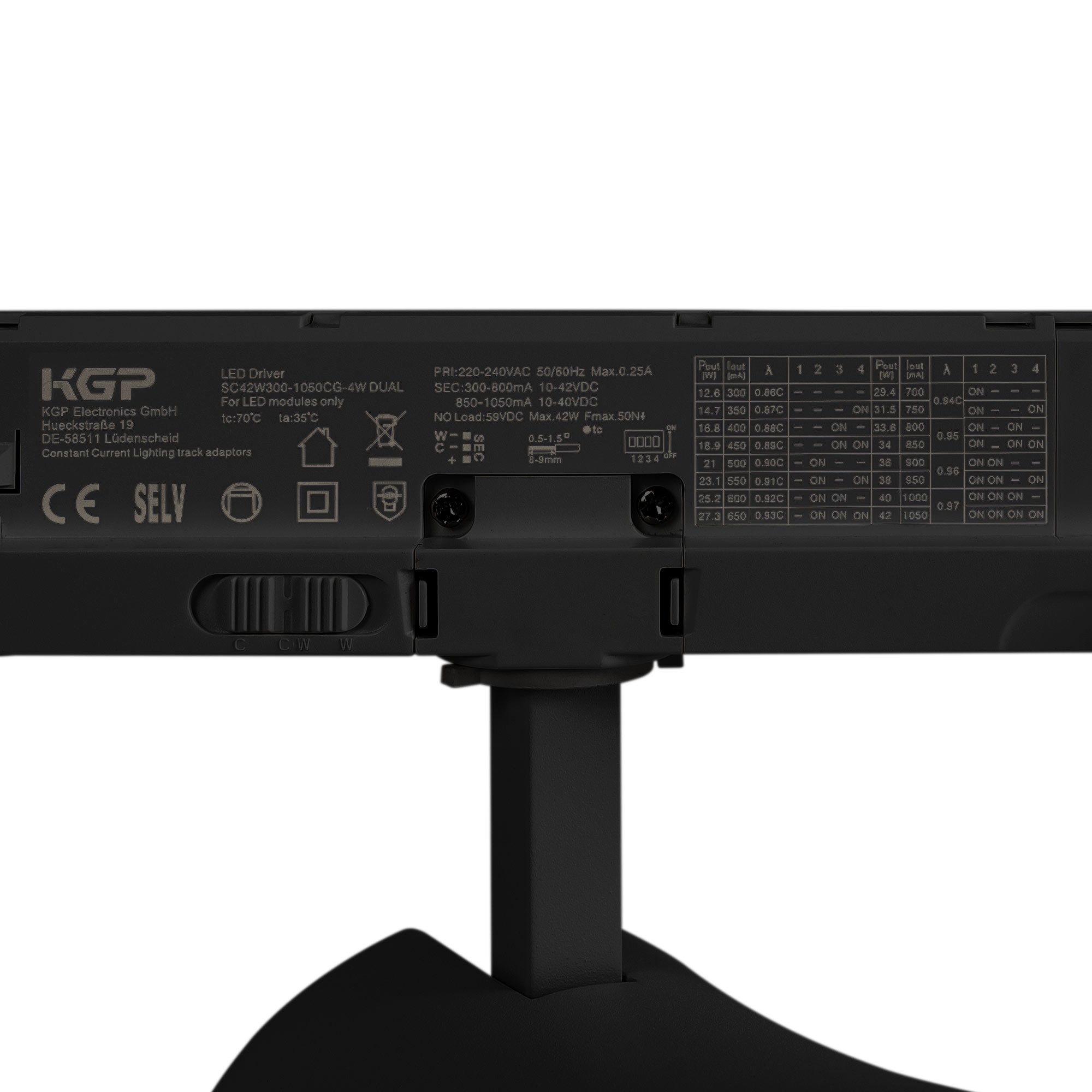 Proyector LED arquitectónico para carril trifásico CCT - 40W - CRI 90 - Driver KGP (21)