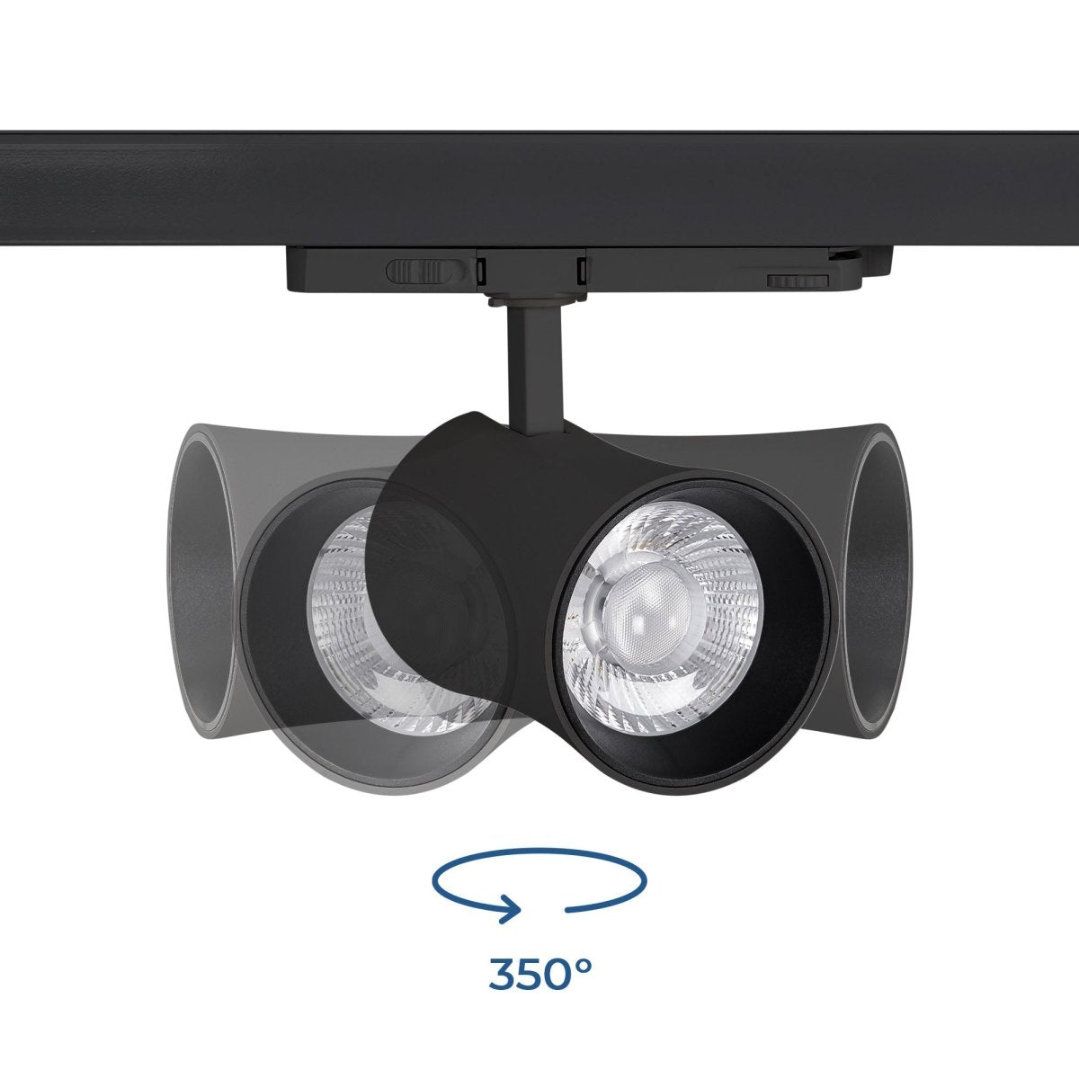 Proyector LED arquitectónico para carril trifásico CCT - 40W - CRI 90 - Driver KGP - Barcelona Led-