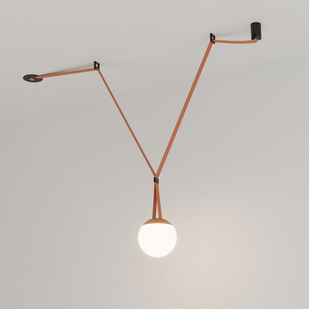Lámpara configurable "Axia 1" - KIT lámpara bola 12W + cinta textil eléctrica + accesorios - Barcelona Led-Decoración